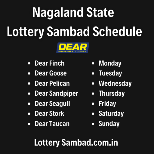 Nagaland State Lottery Sambad Schedule