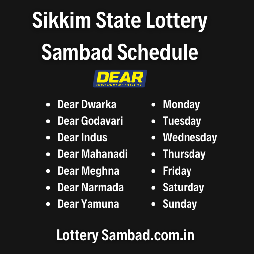 Sikkim State Lottery Sambad Schedule